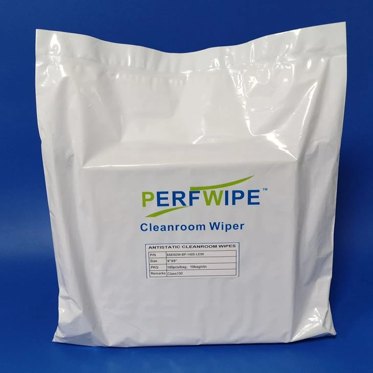Black AntiStatic Cleanroom Wipes of SSESDW-BP-140D-LE